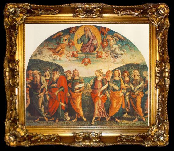 framed  PERUGINO, Pietro The Almighty with Prophets and Sybils, ta009-2